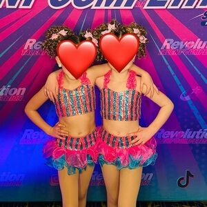 Colorful Kids Dance Costume Set